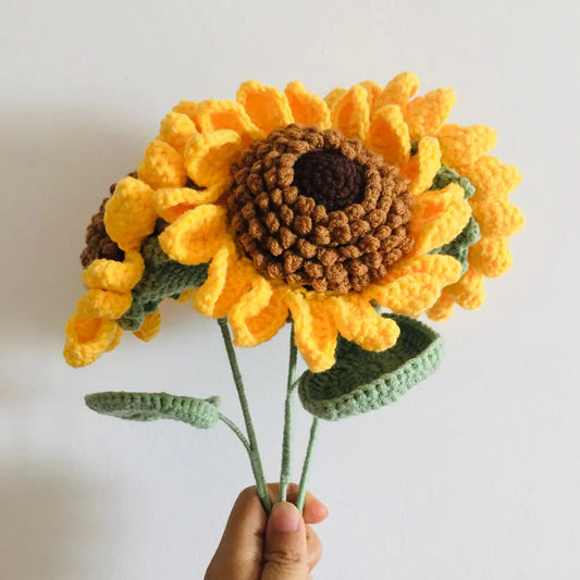 Handmade Crochet Sunflower For Home Decor