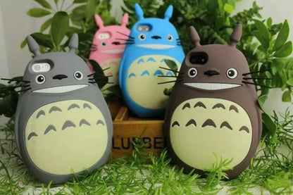 Cute Cartoon 3D My Neighbor Totoro Case For iPhone 6 6s 5 5S SE 7 7plus Case Soft Silicone Back Cover Mobile Phone Case